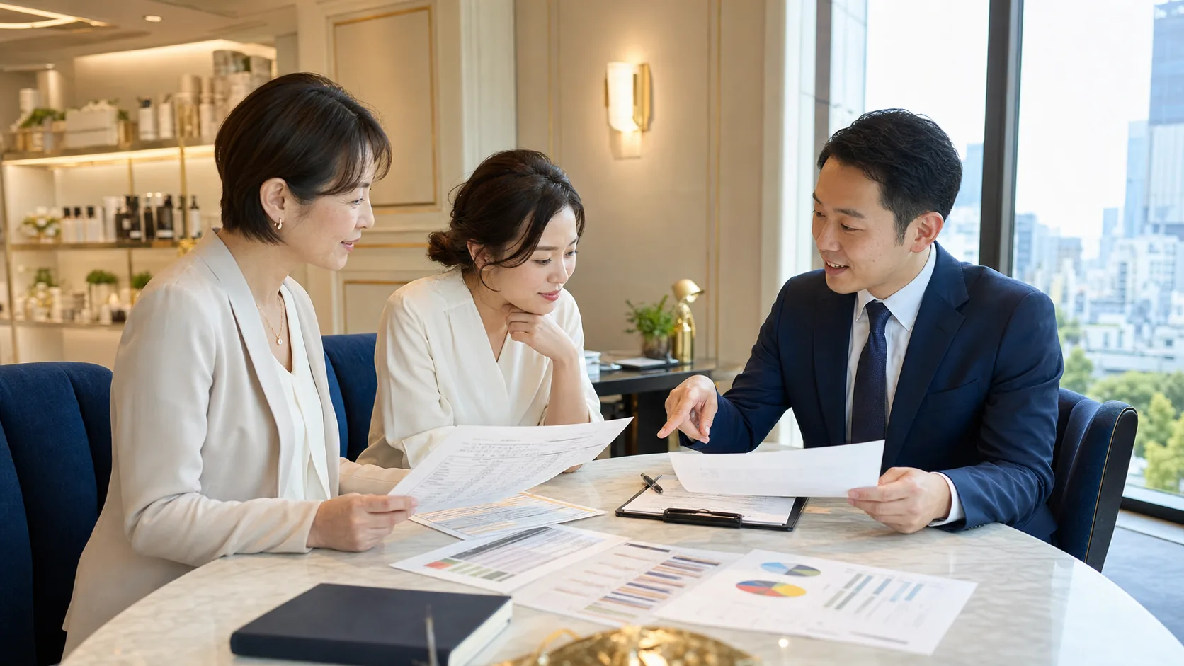 有楽町・銀座・日比谷周辺の美容サロンM&Aを相談するビジネス関係者