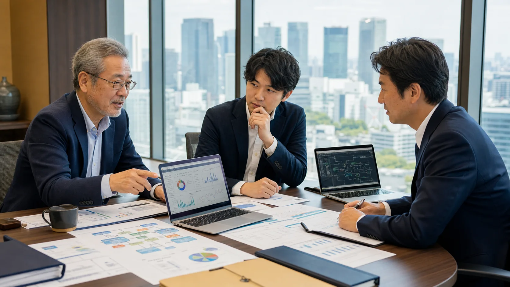 有楽町・銀座・丸の内周辺のシステム開発・保守会社M&Aを相談するビジネス関係者