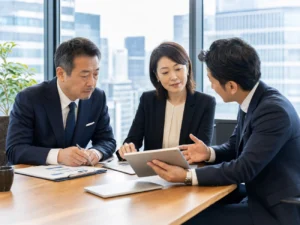 法人サービス会社の継続契約と担当者承継を確認するM&A相談写真